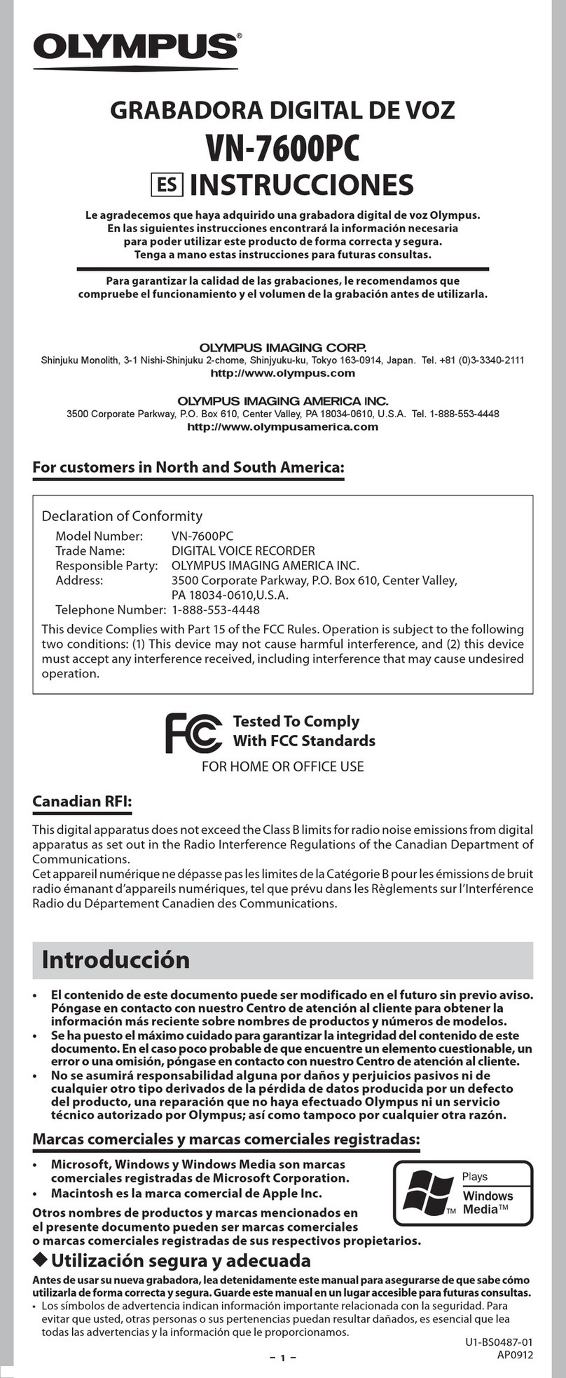 Olympus VN-7600PC Manuel utilisateur