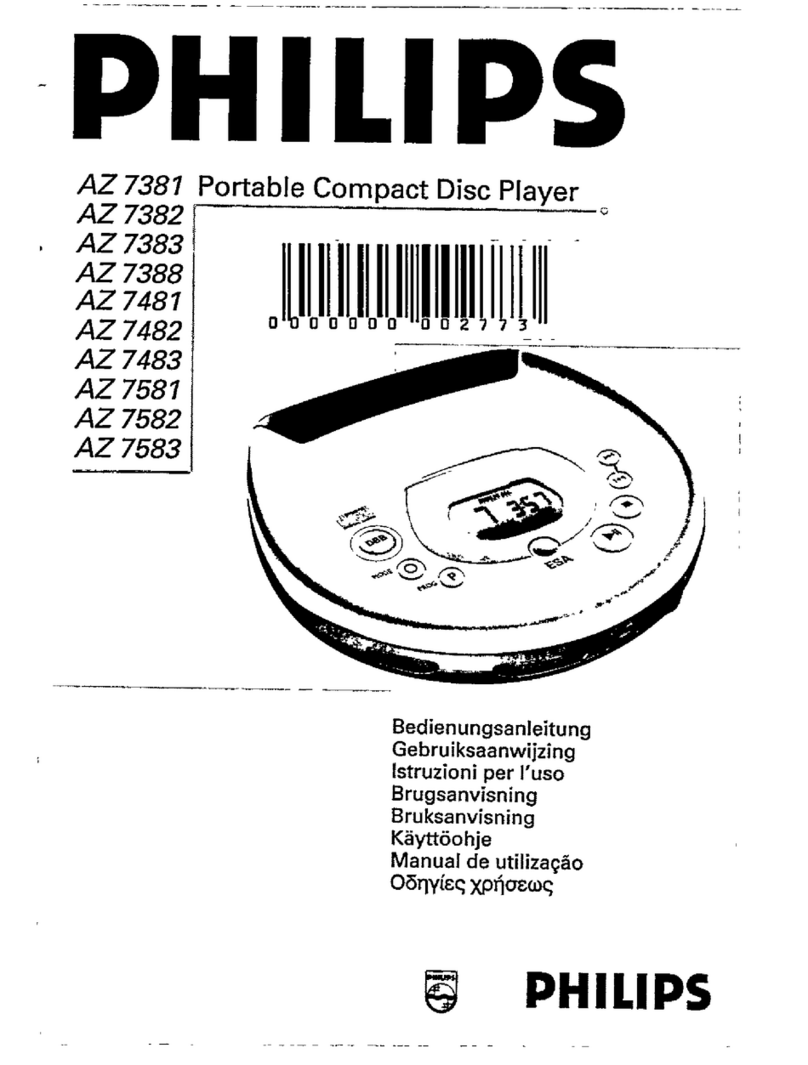 Philips AZ7383 - Cd Personal Manuel utilisateur Philips AZ7383 - Cd Personal Manuel utilisateur
