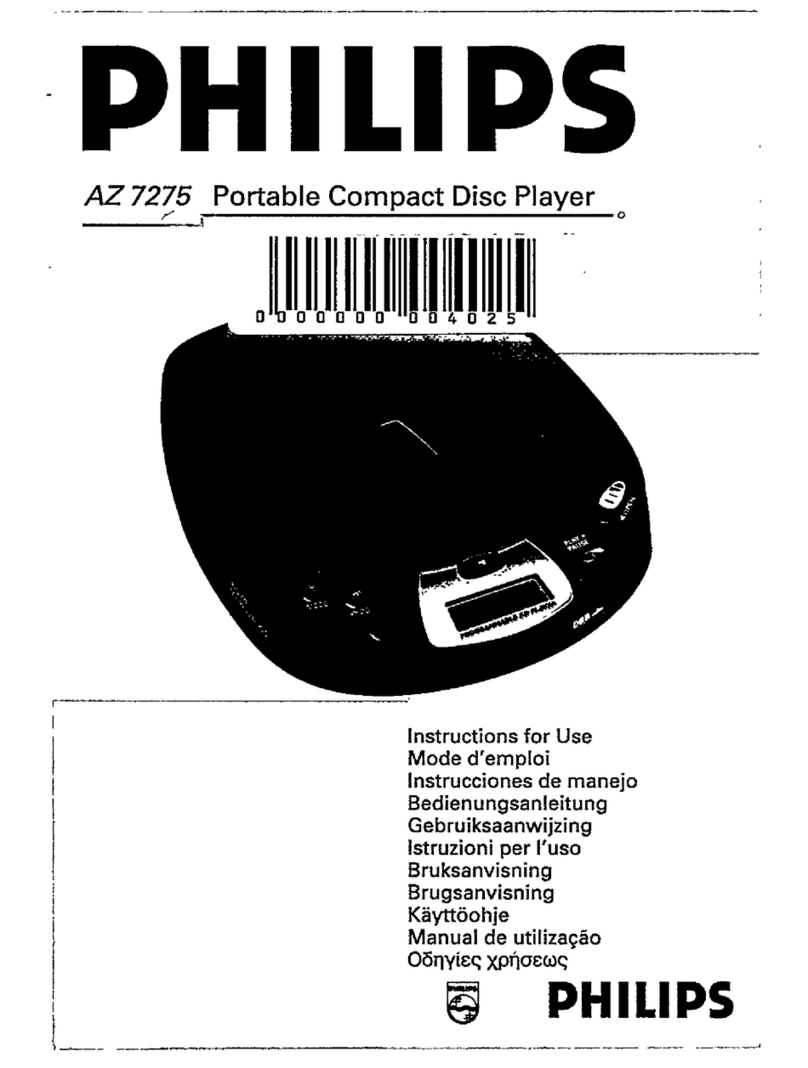 Philips AZ7275 - Cd Personal Manuel utilisateur