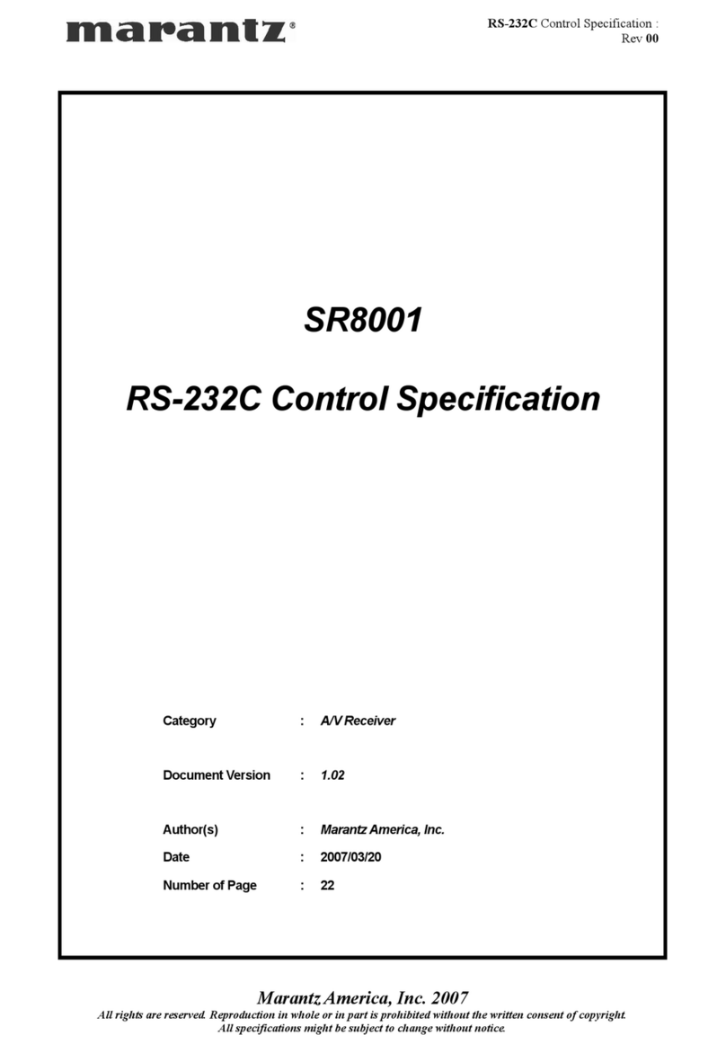 Marantz SR-8001 Manuel utilisateur Marantz SR-8001 Manuel utilisateur