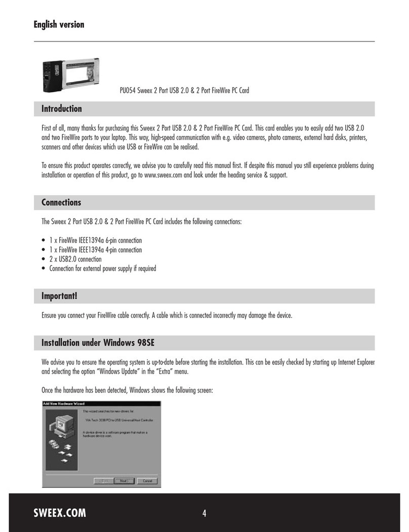 SWEEX PU054 - QUICK_START_GUIDE Manuel de référence