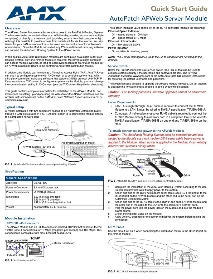AMX AVB-APWEB Manuel utilisateur
