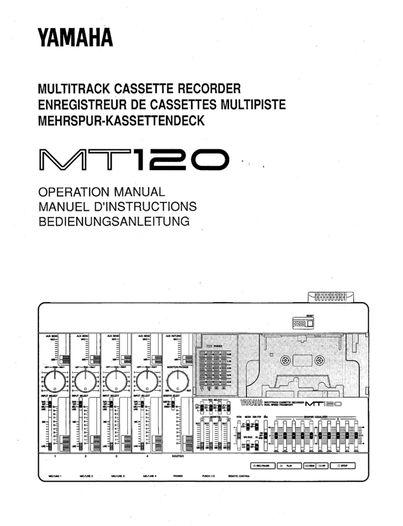 Yamaha MT120 Manuel utilisateur