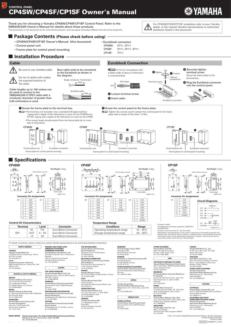 Yamaha CP1SF Manuel utilisateur
