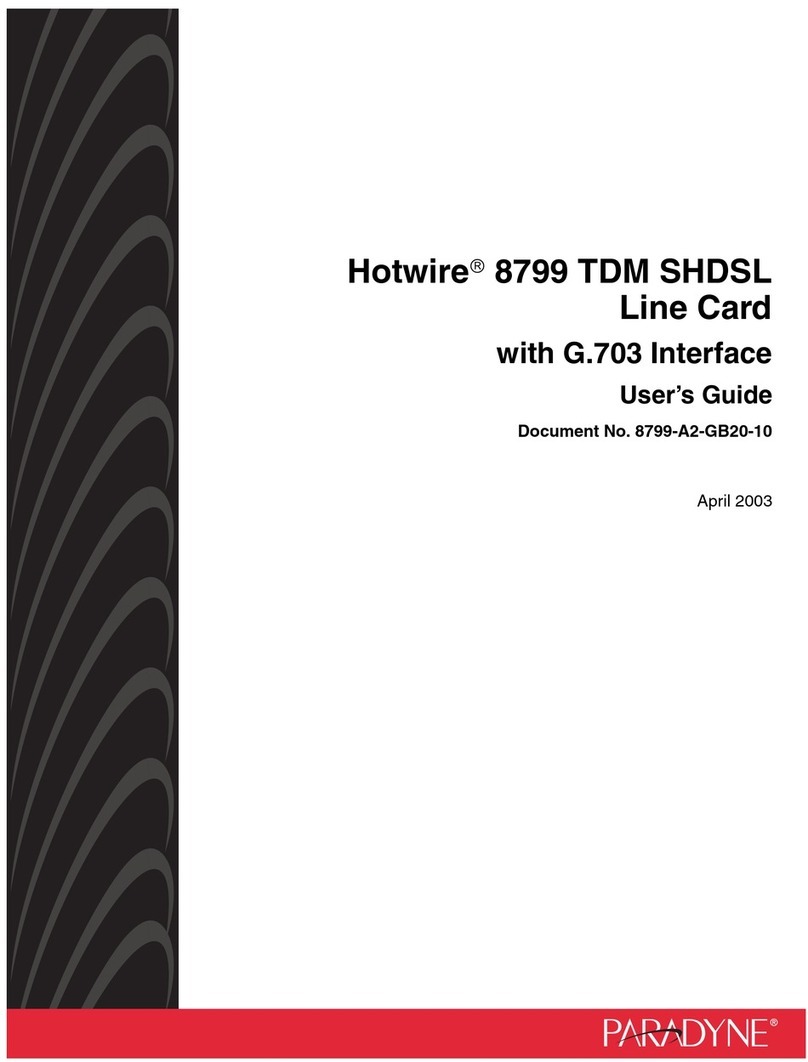 Paradyne Hotwire 8799 Manuel utilisateur Paradyne Hotwire 8799 Manuel utilisateur