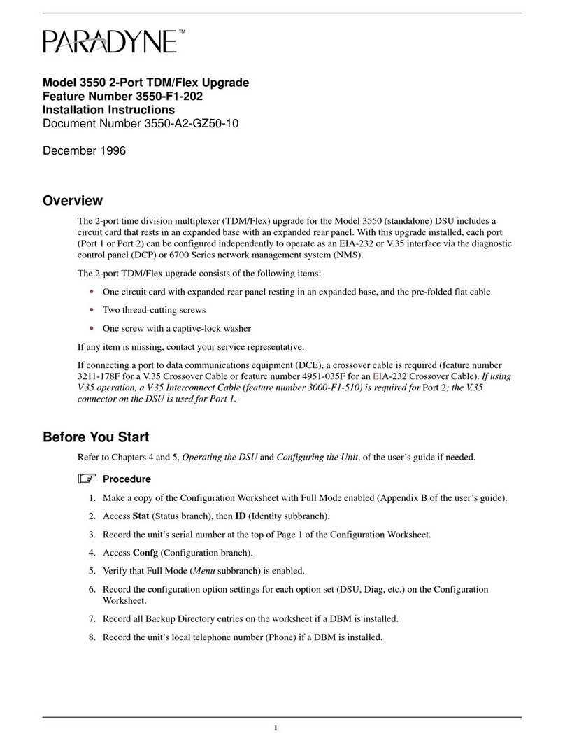 Paradyne COMSPHERE 3550 Series Manuel utilisateur