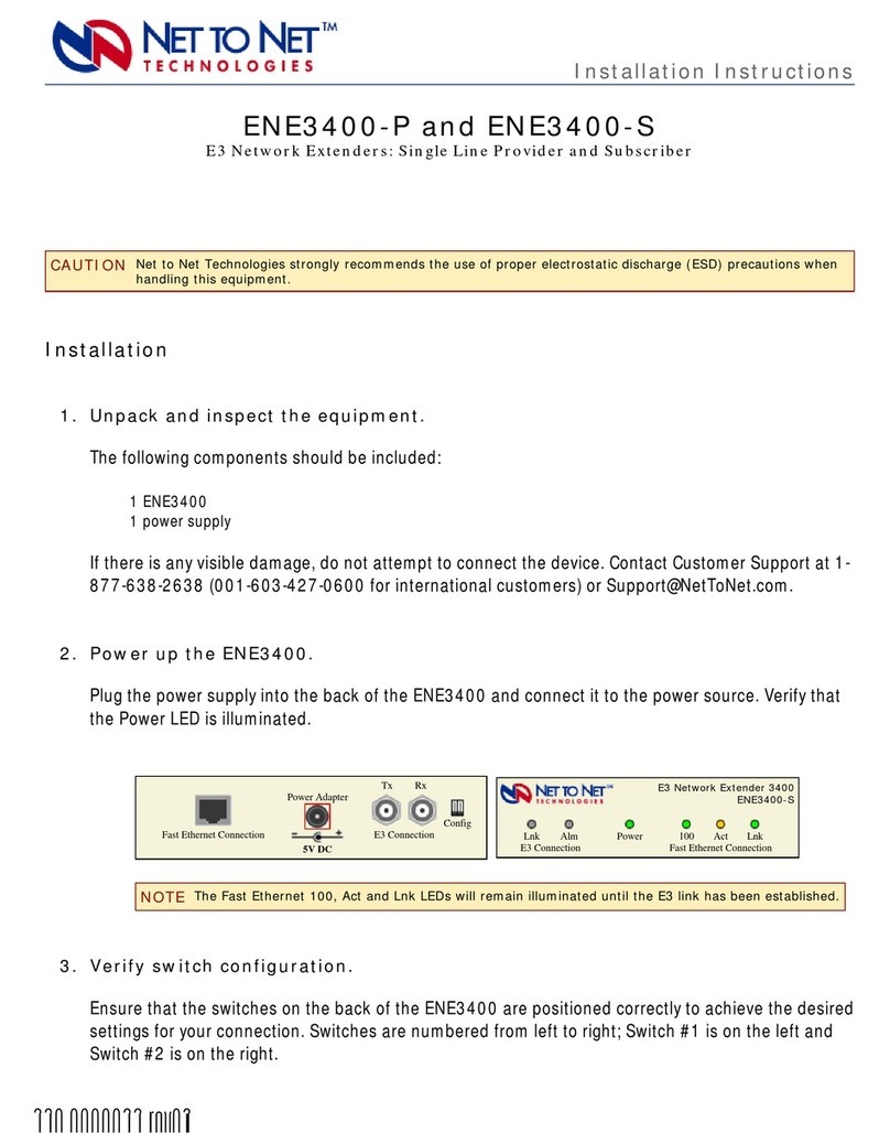 Net to Net Technologies ENE3400-P Manuel utilisateur