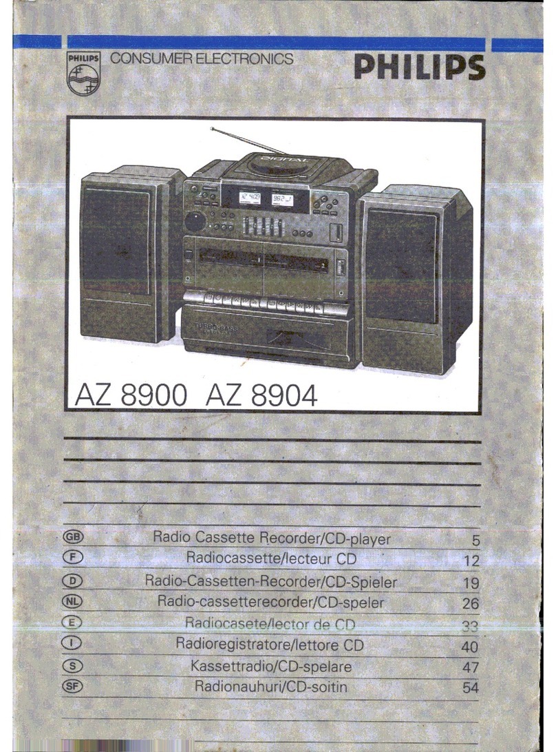 Philips AZ 8900 Manuel utilisateur Philips AZ 8900 Manuel utilisateur