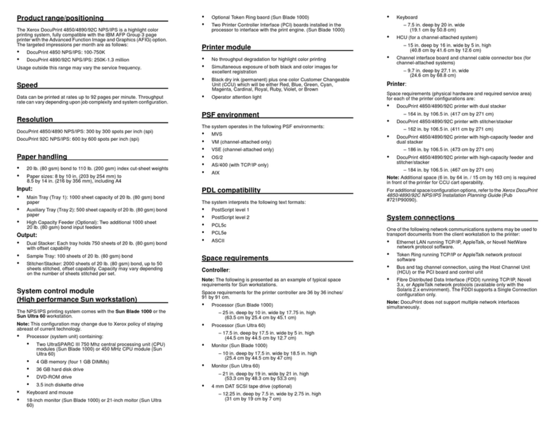 Xerox DocuPrint 4850 Guide de référence