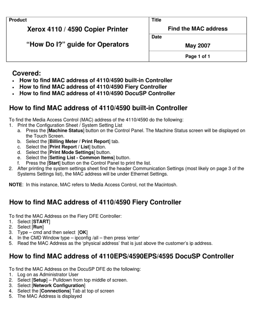 Xerox Legacy 4110 Caractéristiques techniques