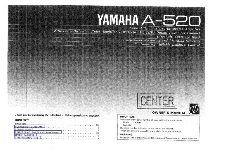 Yamaha A-520 Manuel utilisateur Yamaha A-520 Manuel utilisateur