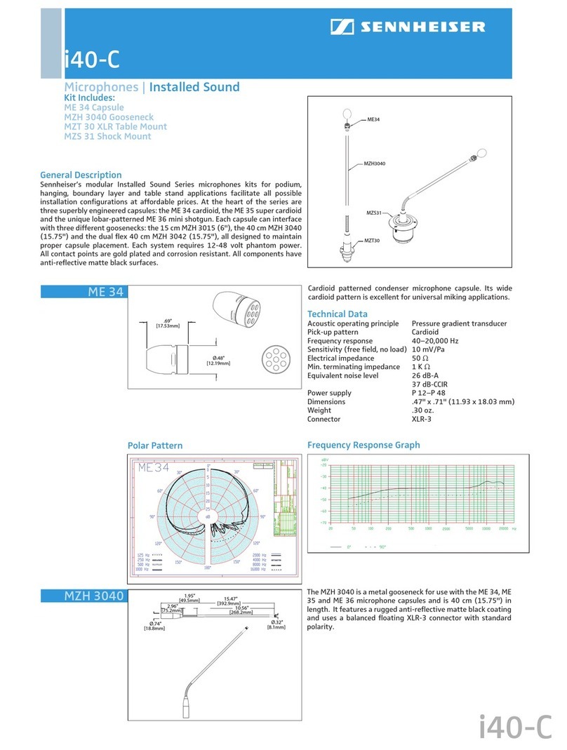 Sennheiser ME 34 Dimensions