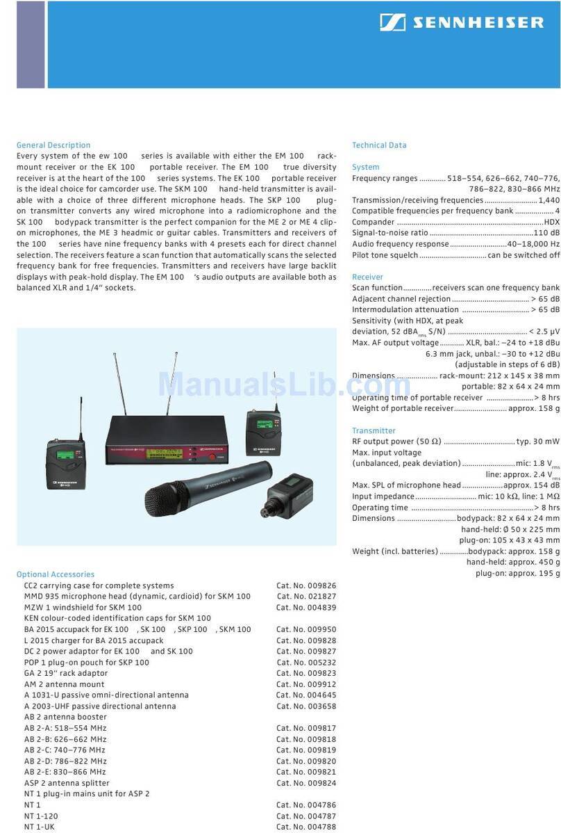 Sennheiser EM 100 G2 Manuel utilisateur