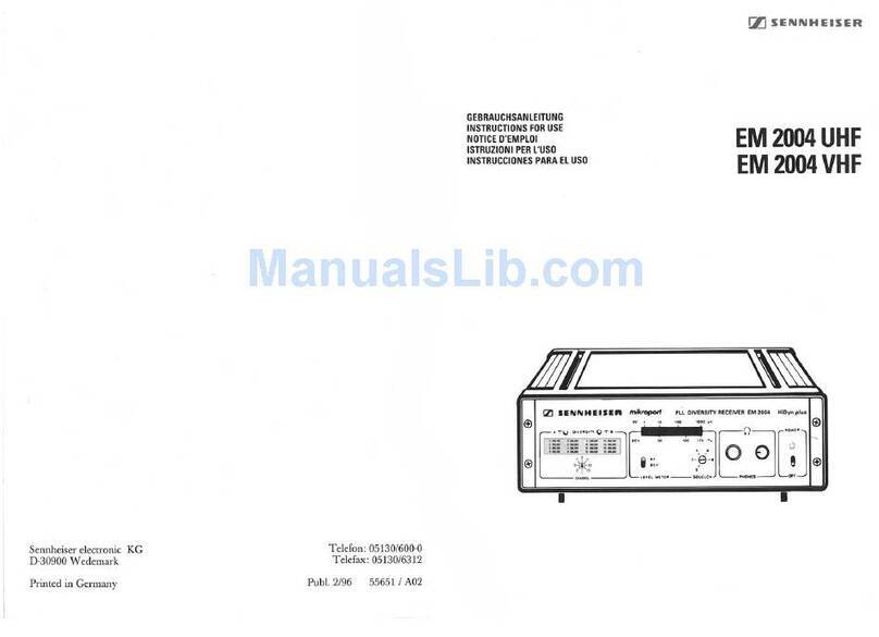 Sennheiser EM 2004 VHF Manuel utilisateur