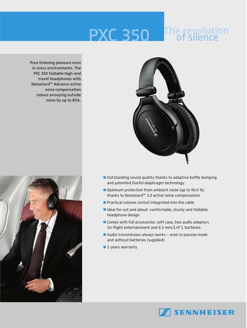 Sennheiser PXC 350 Manuel utilisateur Sennheiser PXC 350 Manuel utilisateur