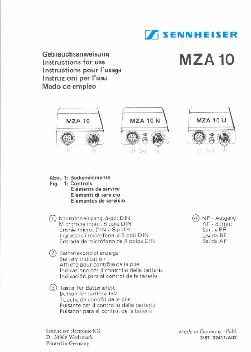Sennheiser MZA 10 Manuel utilisateur