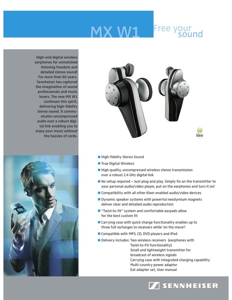 Sennheiser MX W1 Manuel utilisateur