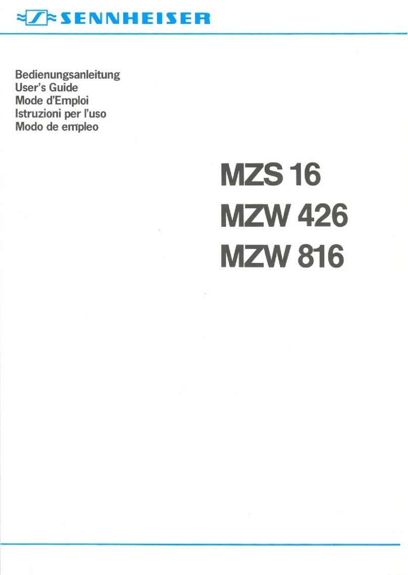 Sennheiser MZS 16 Manuel utilisateur