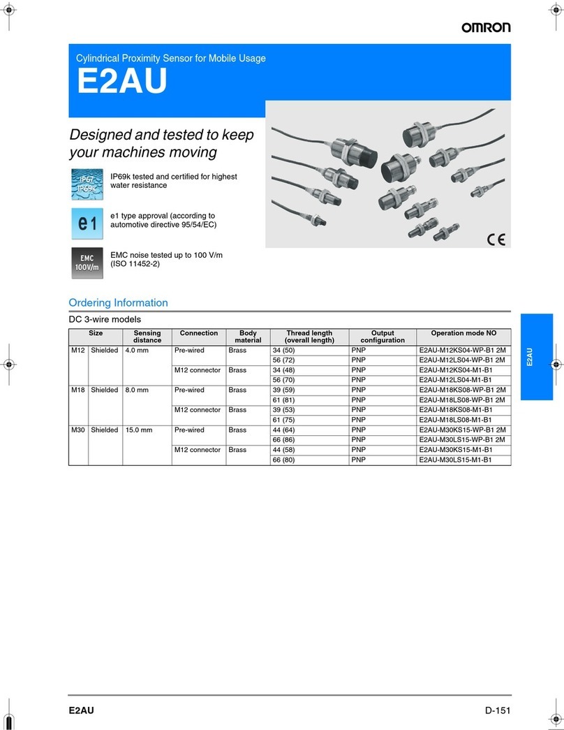 Omron E2AU - Manuel utilisateur