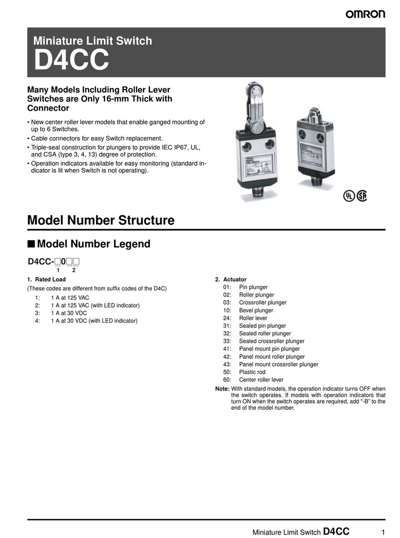 Omron D4CC - Manuel utilisateur
