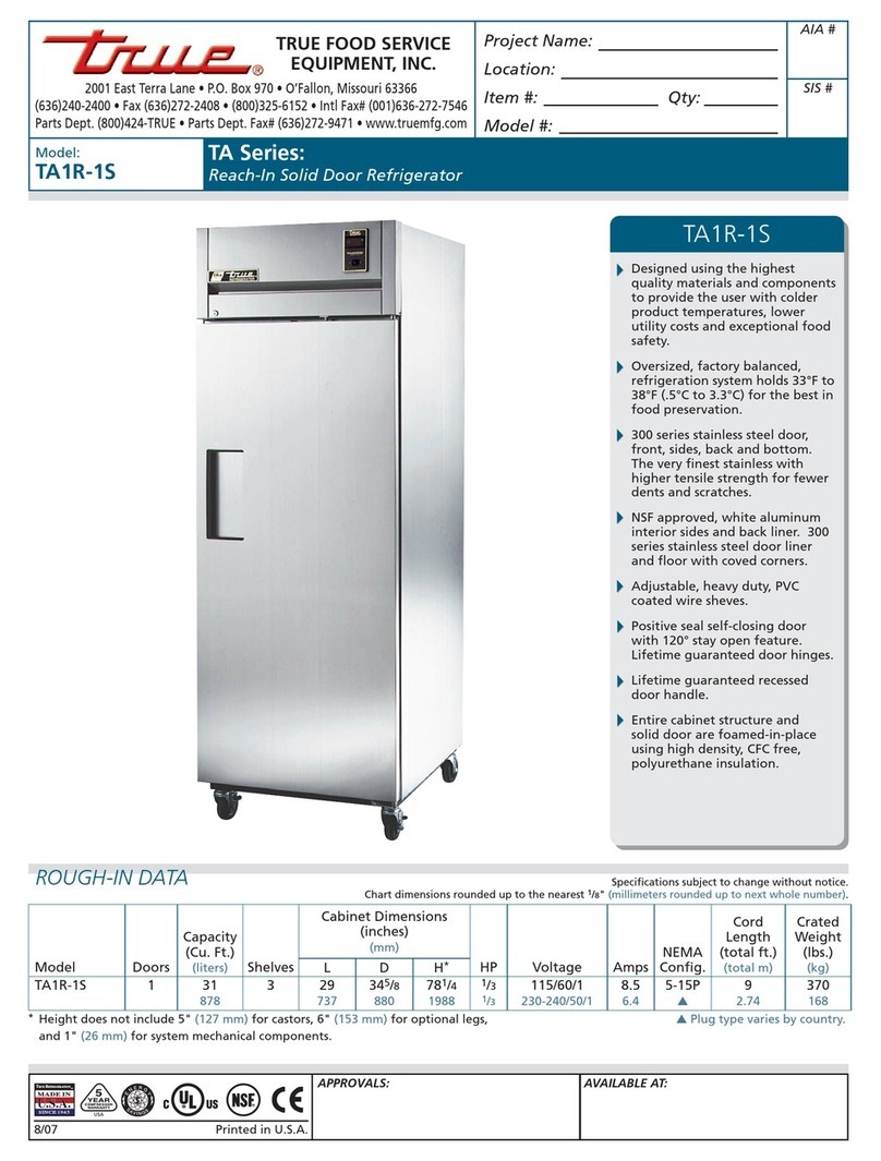 True TA1R-1S Manuel utilisateur