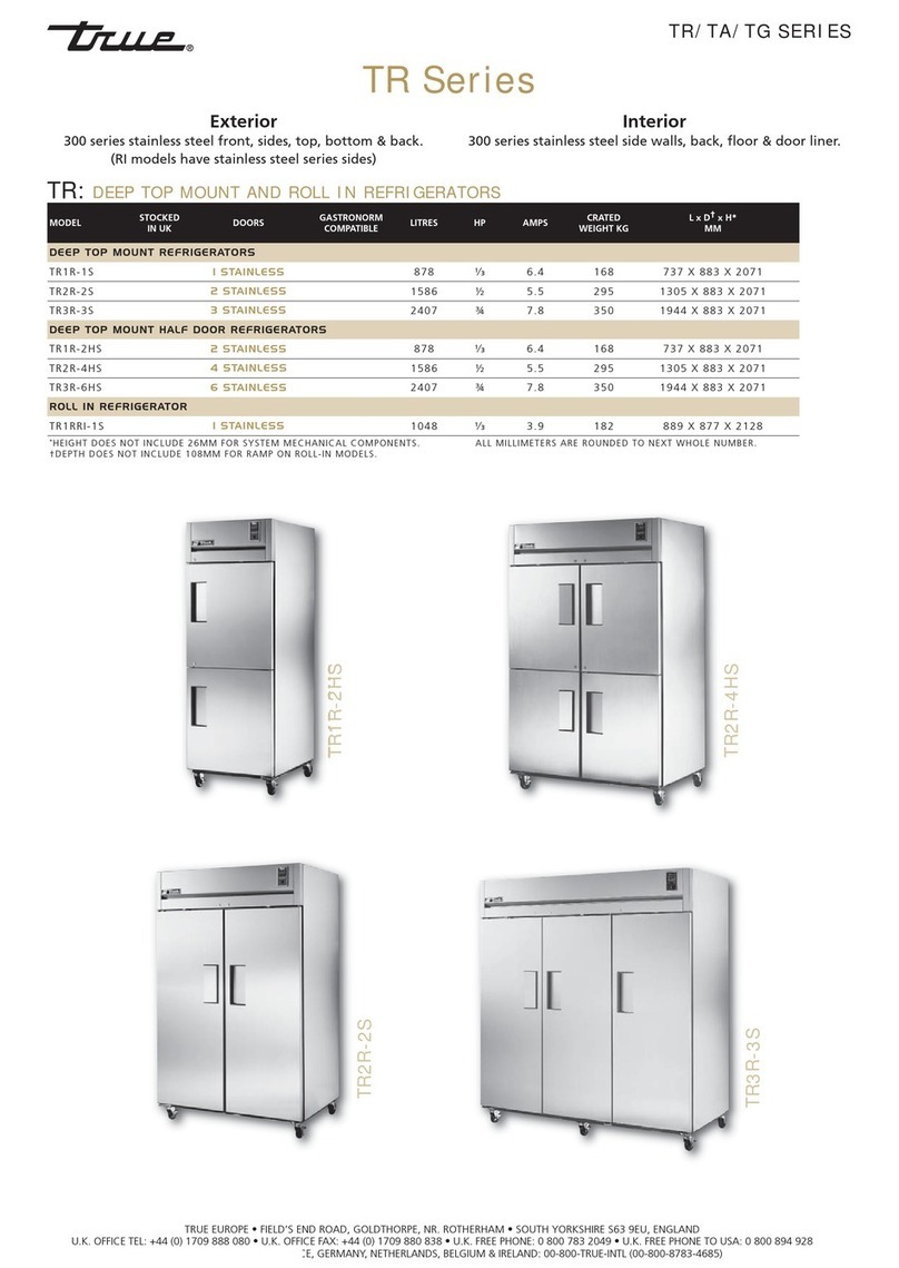 True TR1RRI-1S Manuel utilisateur