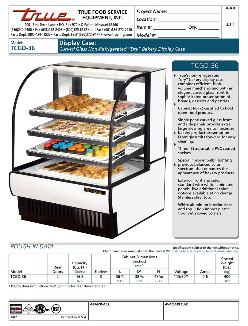 True TCGD-36 Manuel utilisateur