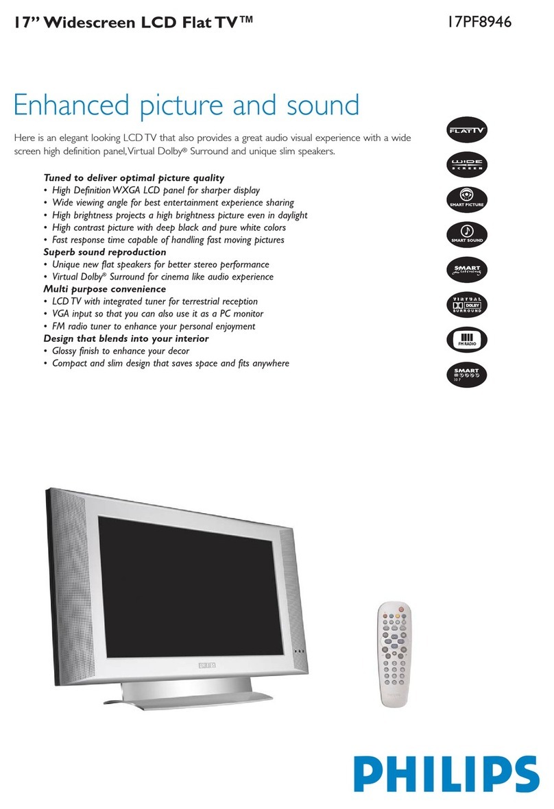Philips 17-LCD HDTV MONITOR FLAT TV CRYSTAL CLEAR III... Manuel utilisateur