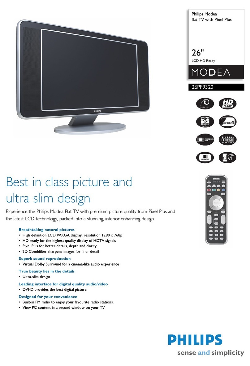 Philips Modea 26PF9320 Manuel utilisateur
