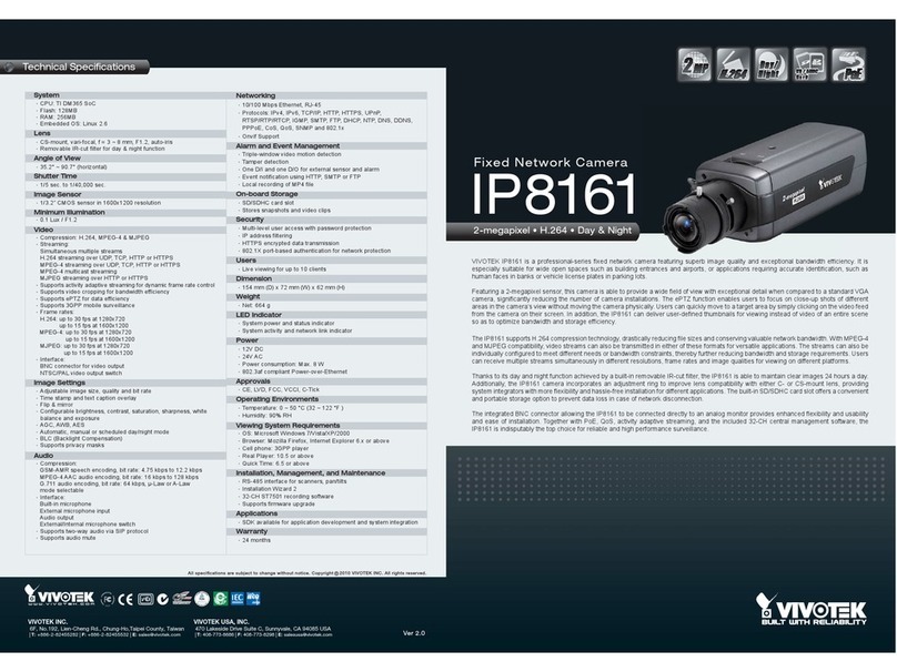 Vivotek IP8161 Manuel utilisateur