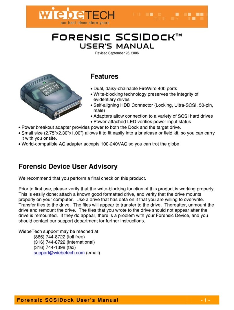 WiebeTech FSD Manuel utilisateur