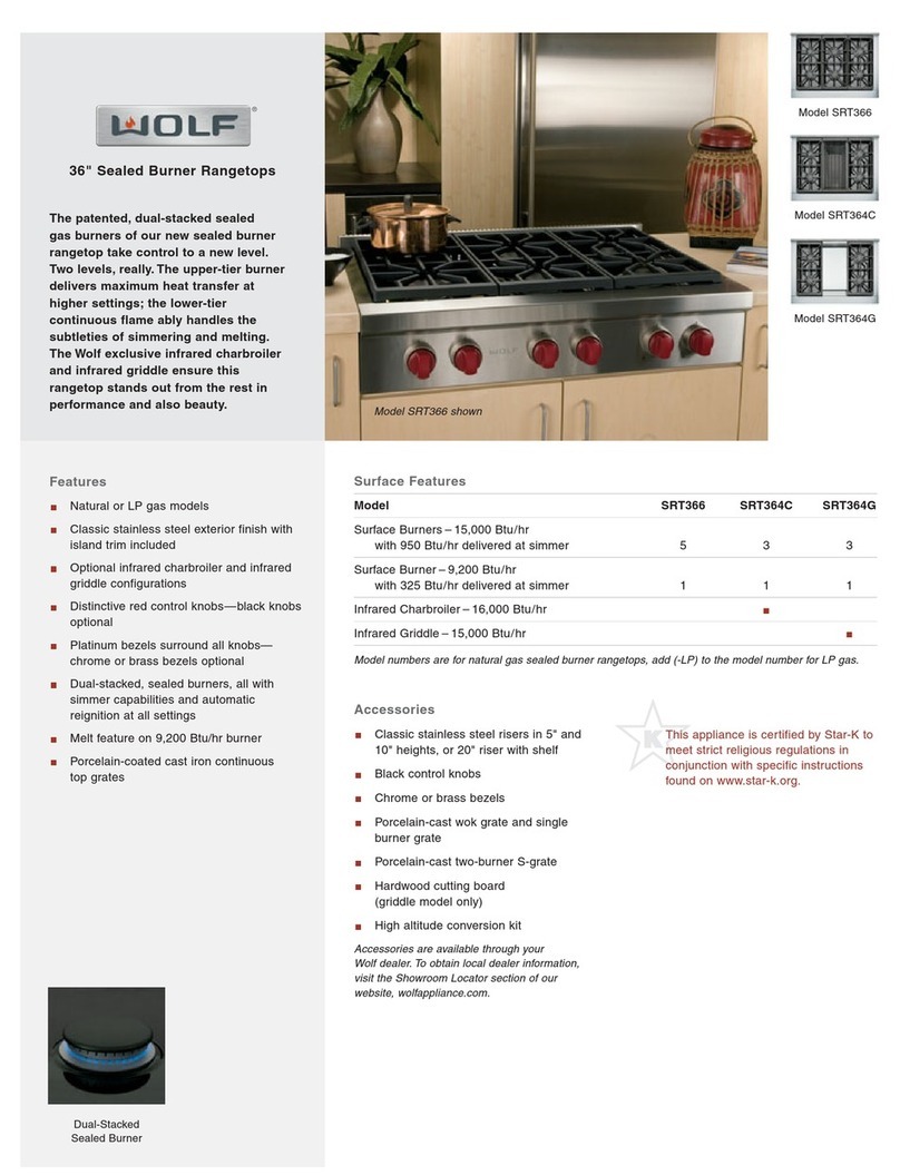 Wolf SRT364C Manuel utilisateur