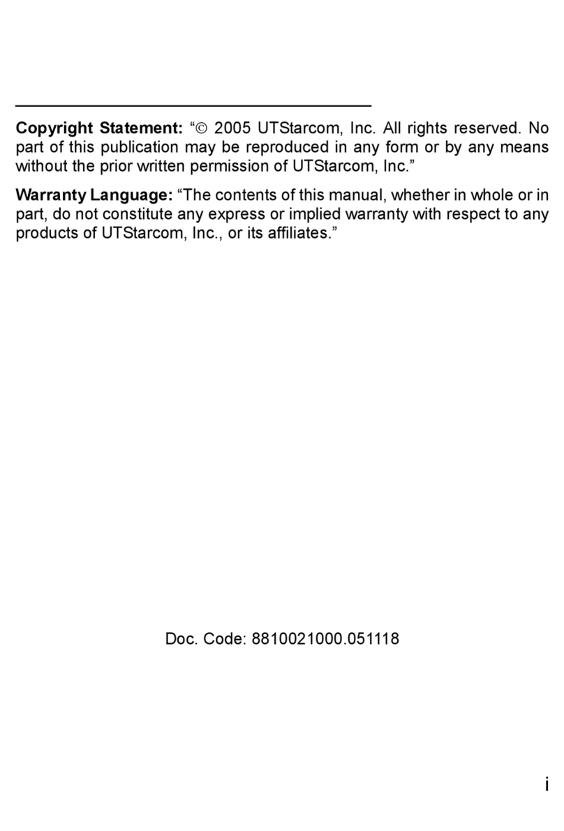 UTStarcom F1000 Series Manuel utilisateur
