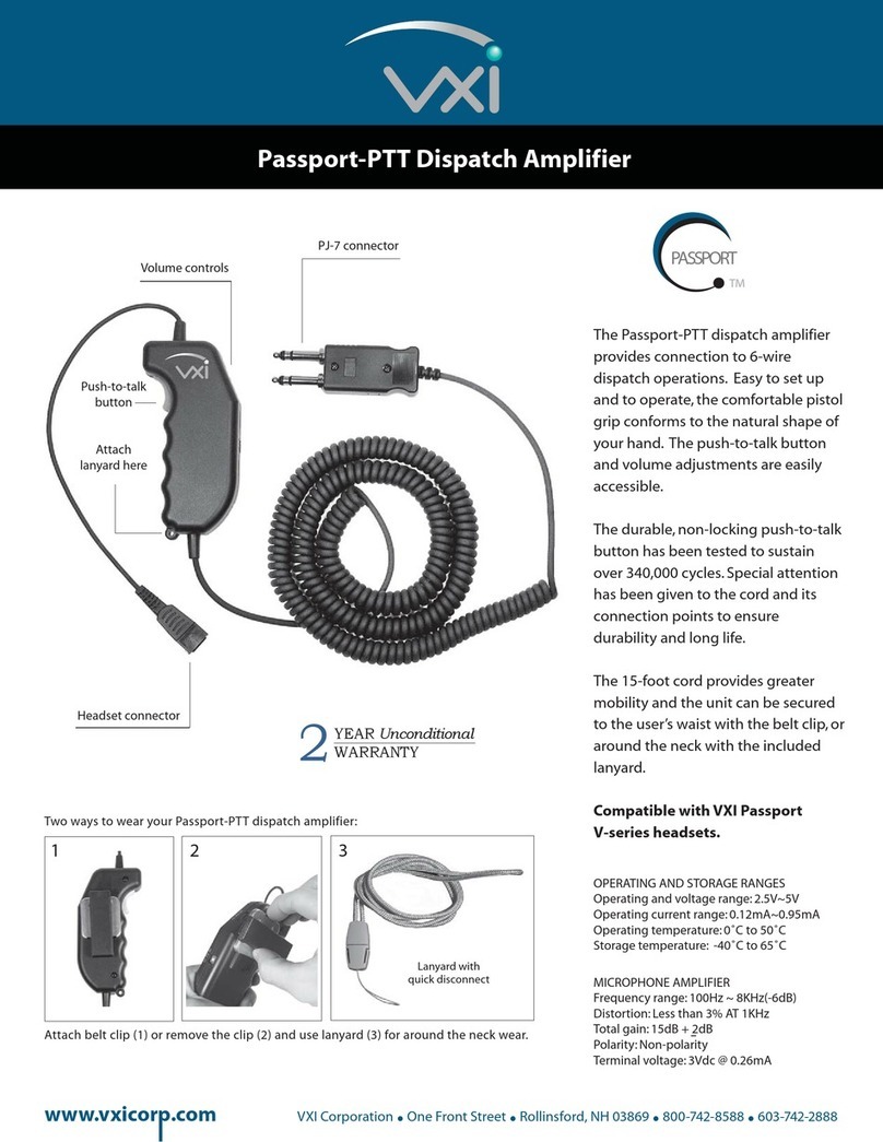 VXI Passport PTT Manuel utilisateur VXI Passport PTT Manuel utilisateur