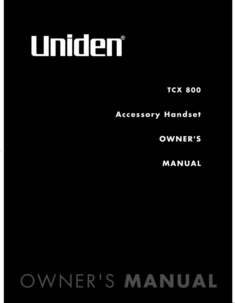 Uniden TCX 800 Manuel utilisateur