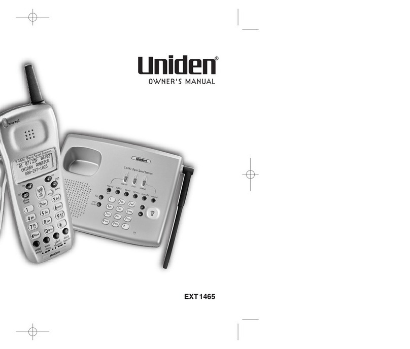 Uniden EXT 1465 Manuel utilisateur