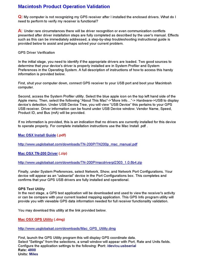 UsGlobalSat BR-305 Manuel