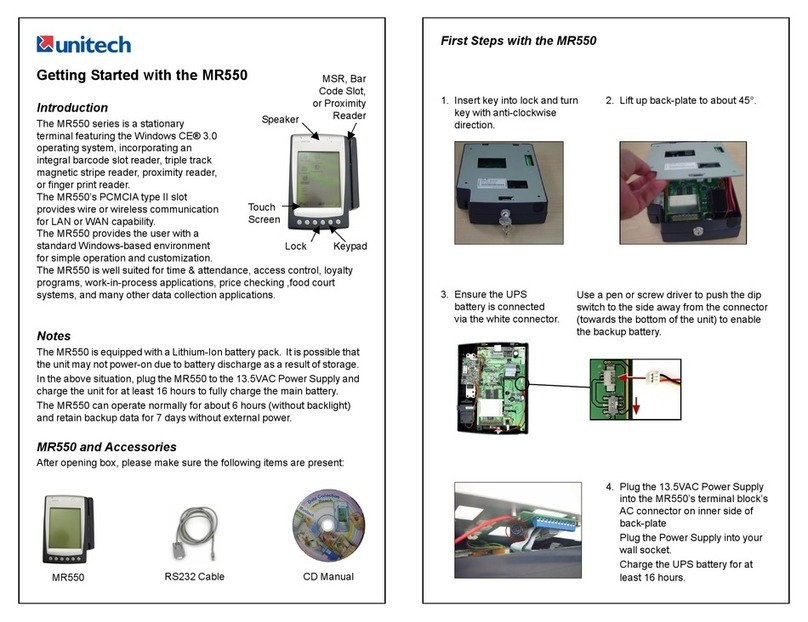 Unitech MR550 Manuel utilisateur