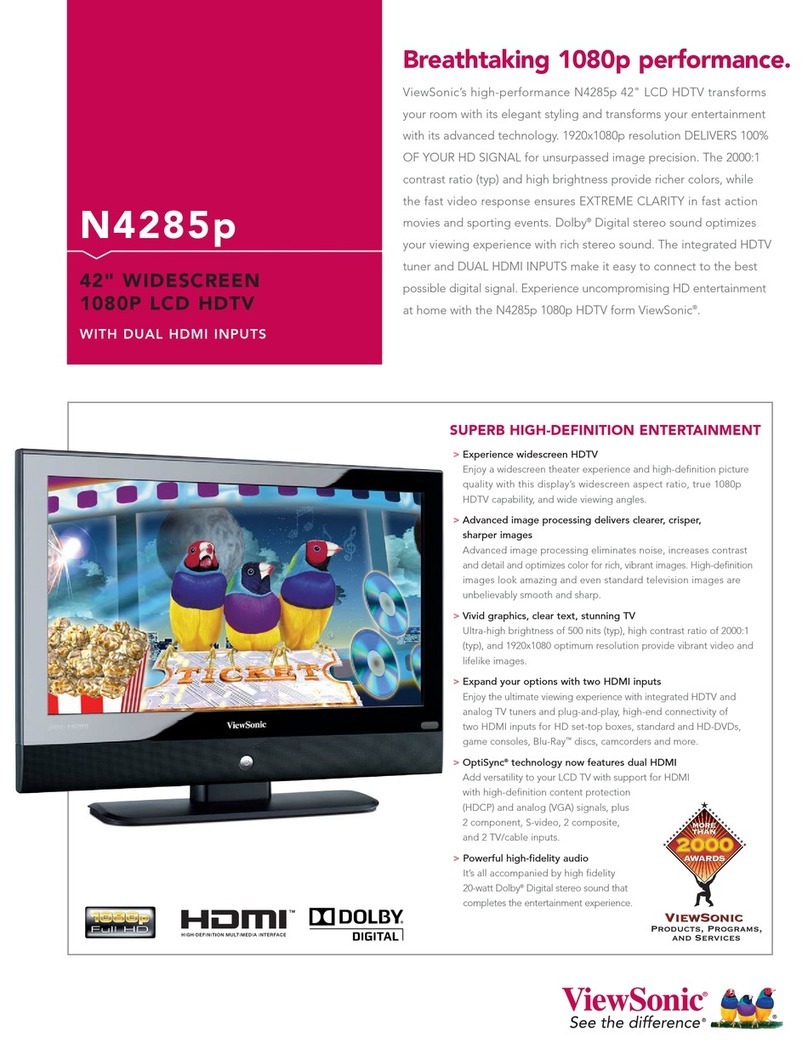 ViewSonic N4285P - 42" LCD TV Manuel utilisateur