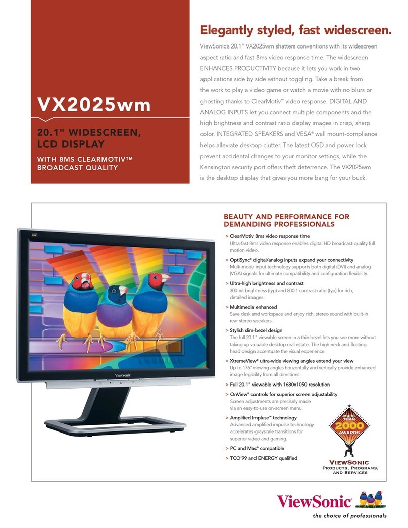ViewSonic VX2025wm VS10859 Manuel utilisateur