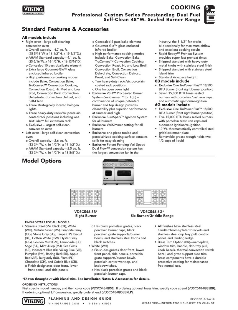 Viking Professional Custom VDSC548-8B Manuel utilisateur