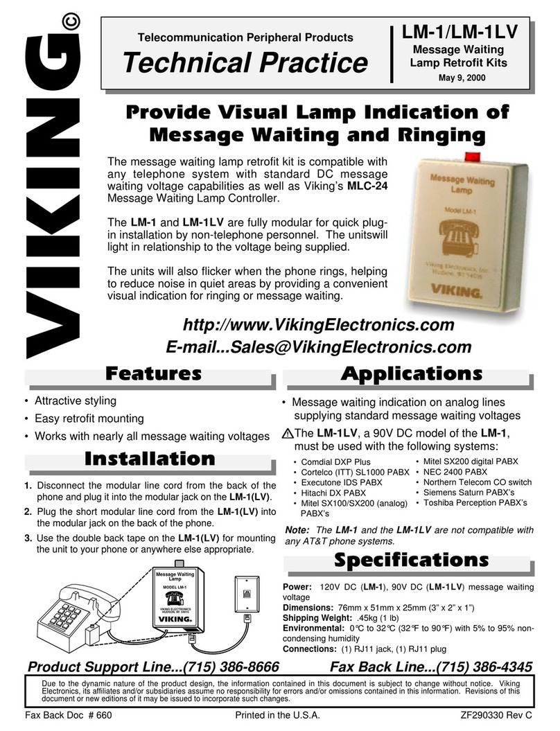 Viking LM-1 Instructions d'utilisation