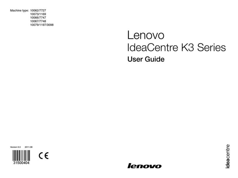 Lenovo IdeaCentre K315 Manuel utilisateur