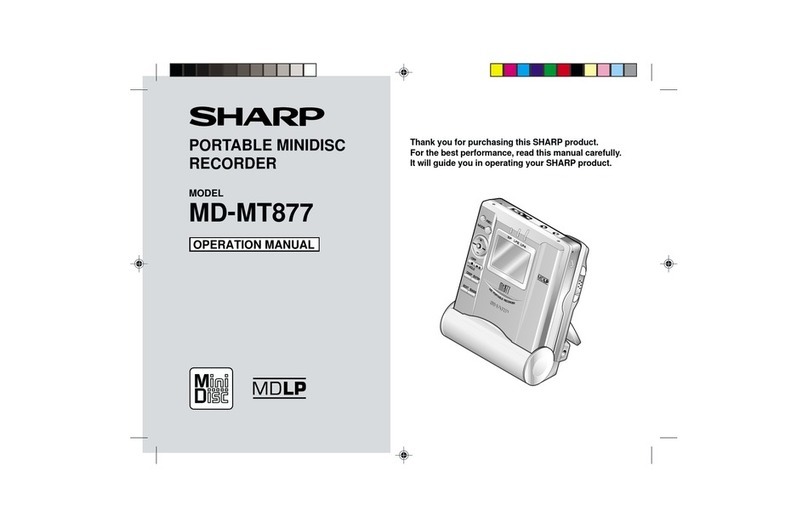 Sharp MD-MT877 Manuel utilisateur