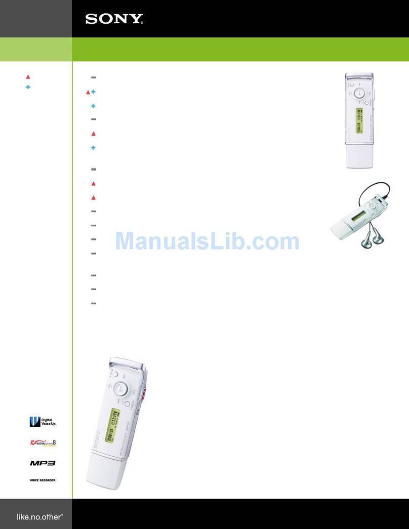 Sony ICDU60 - 512MB Digital Voice Recorder Manuel utilisateur