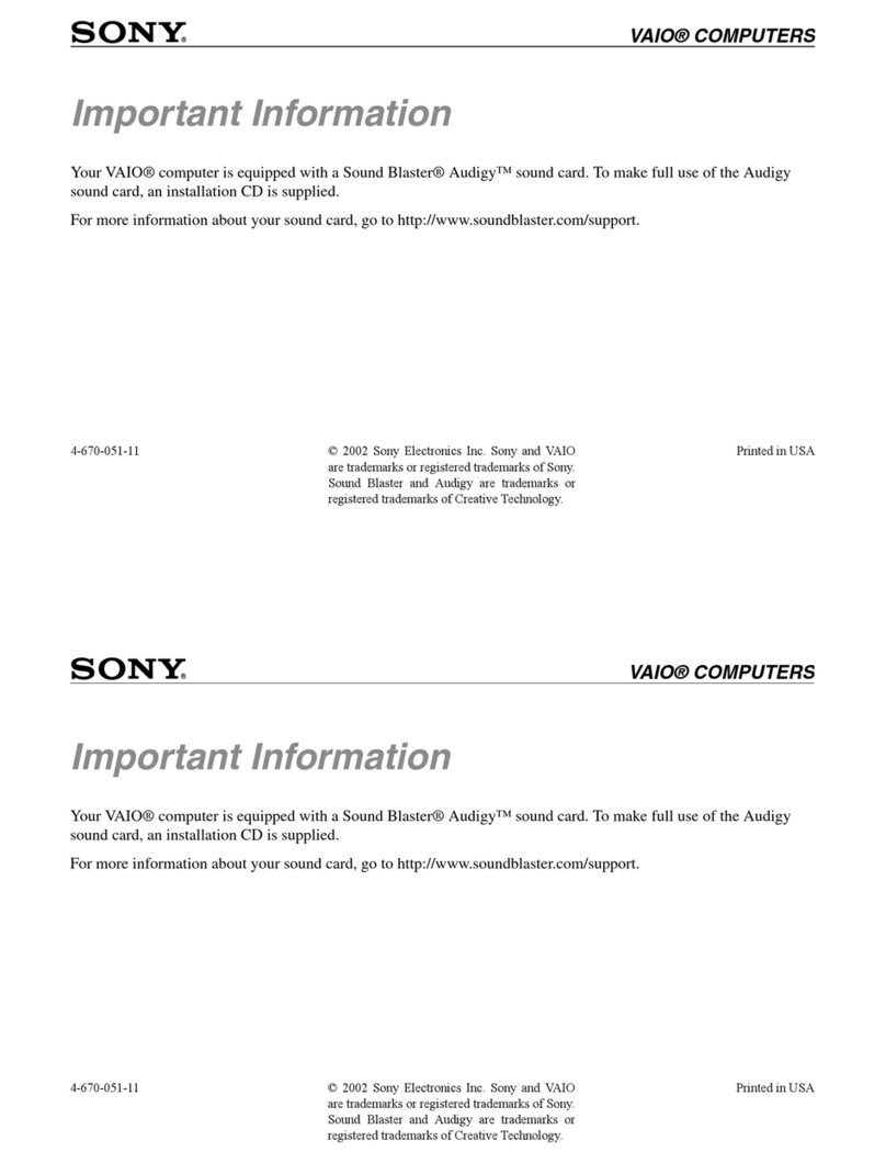 Sony VAIO PCV-RZ10CE Manuel d'utilisation