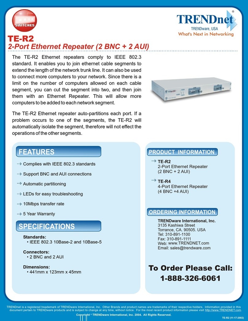 TRENDnet TE-R2 Manuel utilisateur