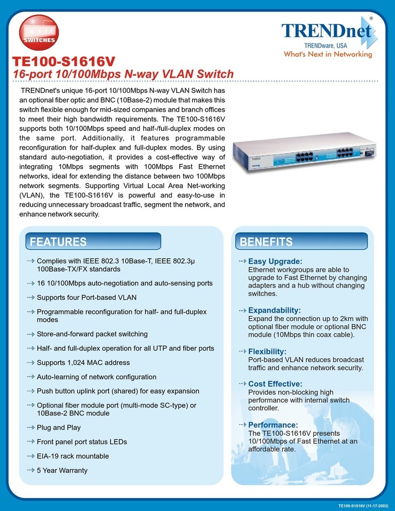 TRENDnet TE100-S1616V Manuel utilisateur
