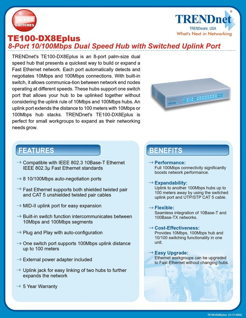 TRENDnet TE100-DX8Eplus Manuel utilisateur