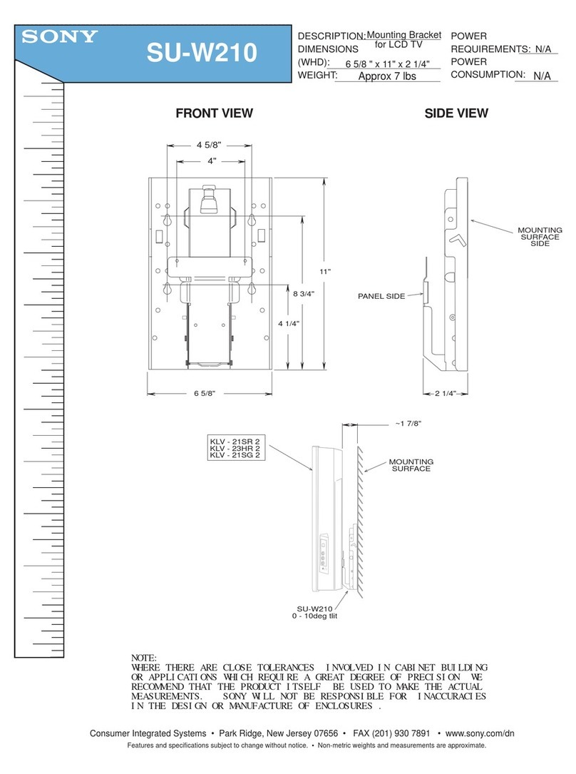 Sony SU-W210 Instructions et recettes